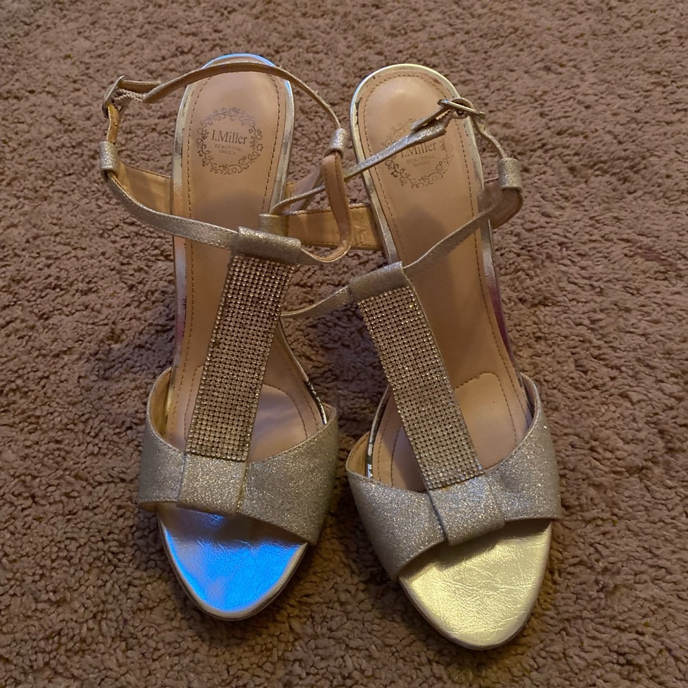 Gold Strappy Heels